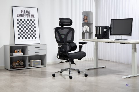 Activejet Fotel biurowy Ergonomiczny YK848 czarny (OUTLET)