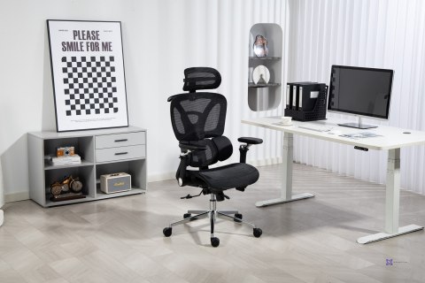 Activejet Fotel biurowy Ergonomiczny YK848 czarny (OUTLET)