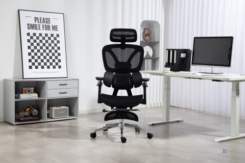 Activejet Fotel biurowy Ergonomiczny YK848 czarny (OUTLET)