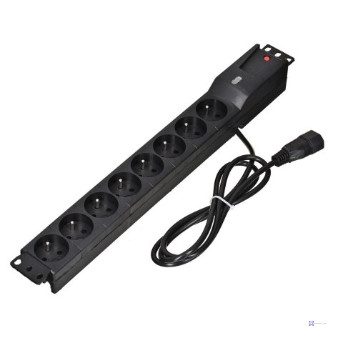 Listwa przeciwprzepięciowa Lestar LZRM 810 BW G-A K.:CZ 1,5M IEC3 (8 x UTE; 1,5m; kolor czarny)