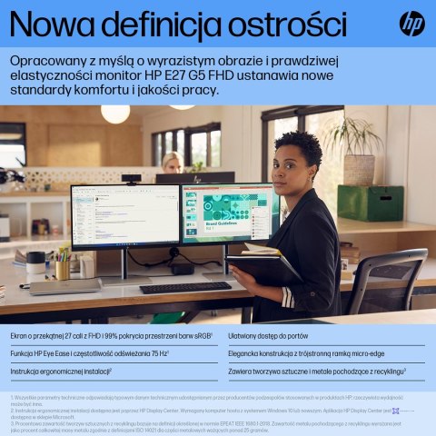 MONITOR HP LED 27" E27 G5 (6N4E2AA) (OUTLET)