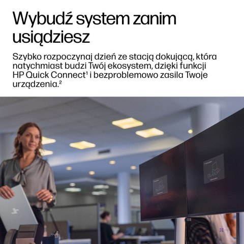Stacja dokująca + zasilacz HP USB-C Dock G6 100W czarna 9X3V1UT#ABB