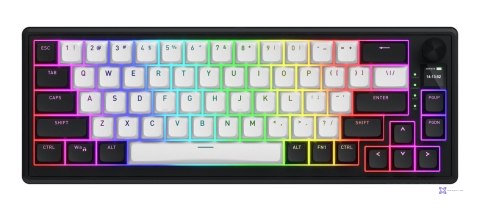 Klawiatura dla graczy Hator Skyfall 65 MAG ULTIMA 8K bezprzewodowa biało-czarna