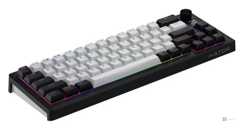 Klawiatura dla graczy Hator Skyfall 65 MAG ULTIMA 8K bezprzewodowa biało-czarna