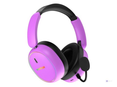 Słuchawki dla graczy Hator Phoenix 2 Wireless bezprzewodowe fioletowe