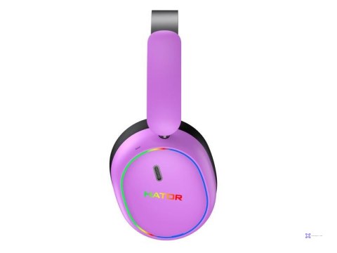 Słuchawki dla graczy Hator Phoenix 2 Wireless bezprzewodowe fioletowe