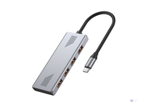 GEMBIRD 4-PORTOWY HUB USB 3.2 (GEN 2) TYPU C SZARY