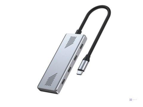 GEMBIRD 4-PORTOWY HUB USB-C 3.2 (GEN 2) TYPU C SZARY