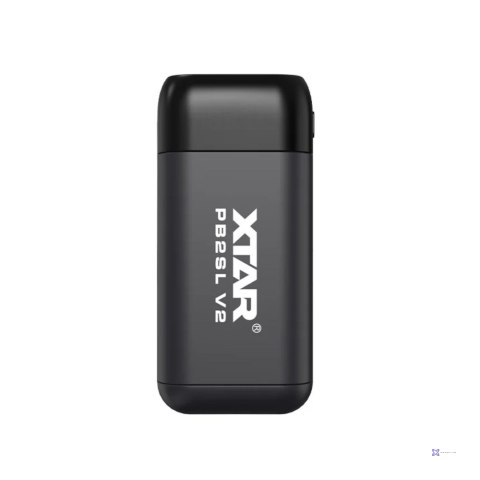 XTAR ŁADOWARKA Z FUNKCJĄ POWER BANK DO AKUMULATORÓW CYLINDRYCZNYCH LI-ION 18650/20700/21700 CZARNA - 2 KANAŁY PB2SLV2
