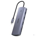 UNITEK HUB USB-C 9W1, HDMI, VGA, SD, RJ45, 3X USB-A, PD 100W