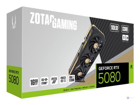 Karta graficzna ZOTAC GAMING GeForce RTX 5080 SOLID Core OC 16GB (OUTLET)