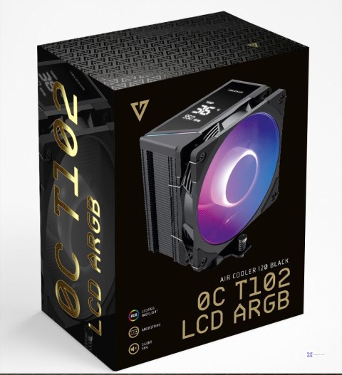 MODECOM CHŁODZENIE CPU VOLCANO 0C T102 LCD ARGB BLACK