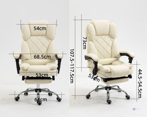 Activejet Fotel biurowy YK7416 beżowy