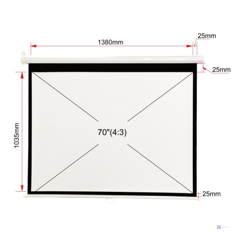 EKRAN RĘCZNY 70" 107x142cm MA-70 4:3 ART