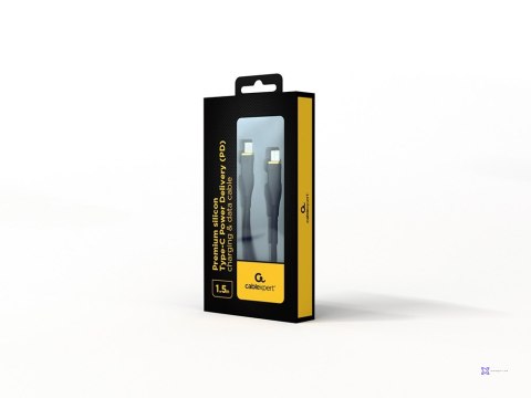 GEMBIRD KABEL USB TYP-C POWER DELIVERY (PD) 60 W, "PREMIUM SILICON", OPLOT SILIKONOWY, 1.5 M, CZARNY