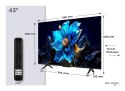 Telewizor TCL 43P79K QLED 43'' 4K Ultra HD Google TV Dolby Vision DVB-T2 Metaliczny (OUTLET)