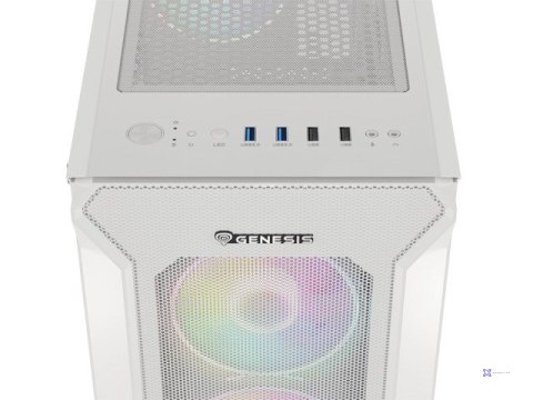 GENESIS OBUDOWA IRID 505 ARGB BIAŁA MIDI TOWER NPC-1872