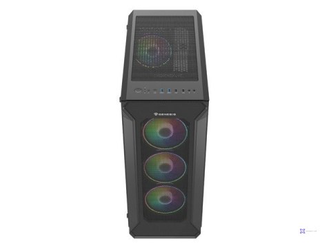 Obudowa NATEC Genesis Irid 505 ARGB NPC-1518 (ATX. Micro ATX. Mini ITX; kolor czarny)