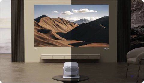 Projektor Wanbo Vali 1 Biały, Full HD, 900 ANSI, Android TV 11, Gimbal (OUTLET)