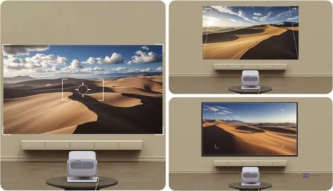 Projektor Wanbo Vali 1 Biały, Full HD, 900 ANSI, Android TV 11, Gimbal (OUTLET)