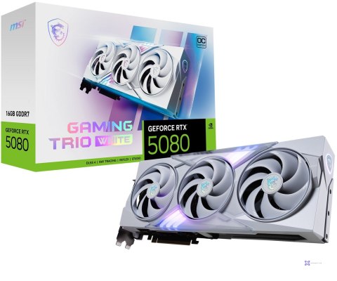 Karta graficzna MSI GeForce RTX 5080 16GB GAMING TRIO OC WHITE GDDR7
