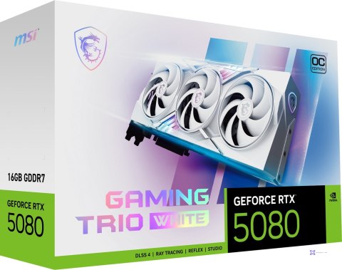 Karta graficzna MSI GeForce RTX 5080 16GB GAMING TRIO OC WHITE GDDR7