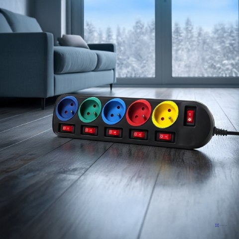 MACLEAN LISTWA ZASILAJĄCA 5 GNIAZD MCE204M