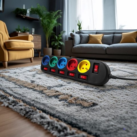 MACLEAN LISTWA ZASILAJĄCA 5 GNIAZD MCE204M