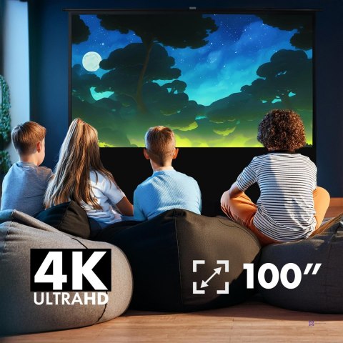 MACLEAN PRZENOŚNY EKRAN PROJEKCYJNY, KOMPAKTOWY, PODŁOGOWY, 100", 16:10 MC-213 (OUTLET)