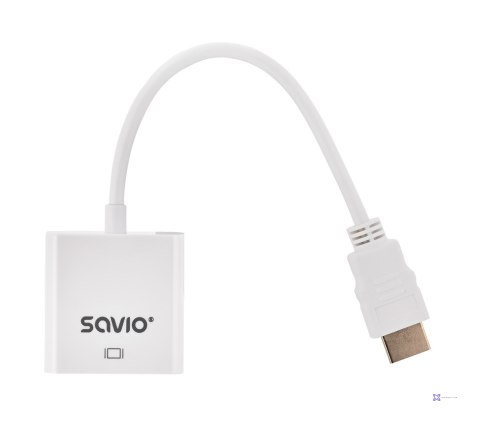 SAVIO ADAPTER HDMI (M) -VGA(F) BIAŁY CL-201