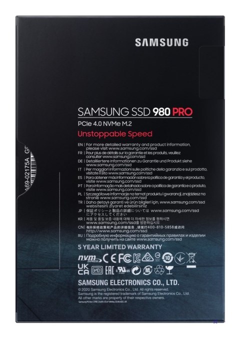 Dysk SSD Samsung 980 PRO MZ-V8P500BW 500GB M.2 (OUTLET)