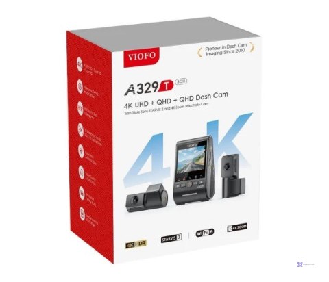 Wideorejestrator VIOFO A329T 3CH GPS