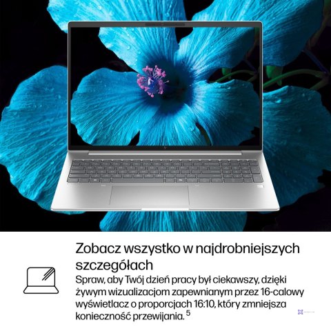 HP Elitebook 6 G1i Ultra 5 225H 16"WUXGA 300nits AG 16GB DDR5 5600 SSD512 Intel Arc Cam 5MP+IR 56Wh W11Pro Pike Silver 3Y OnSite