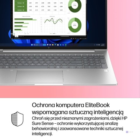 HP Elitebook 6 G1i Ultra 5 225H 16"WUXGA 300nits AG 16GB DDR5 5600 SSD512 Intel Arc Cam 5MP+IR 56Wh W11Pro Pike Silver 3Y OnSite