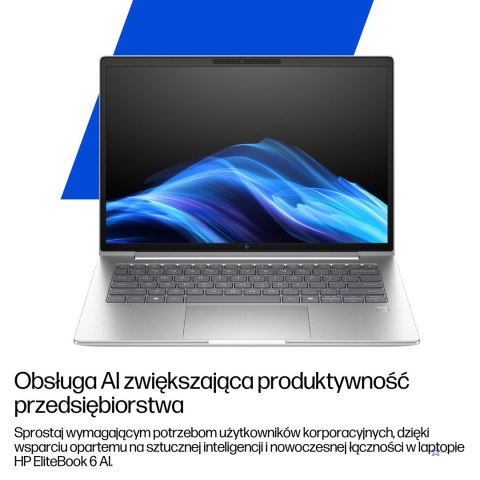 HP Elitebook 6 G1i Ultra 5 225H 16"WUXGA 300nits AG 16GB DDR5 5600 SSD512 Intel Arc Cam 5MP+IR 56Wh W11Pro Pike Silver 3Y OnSite