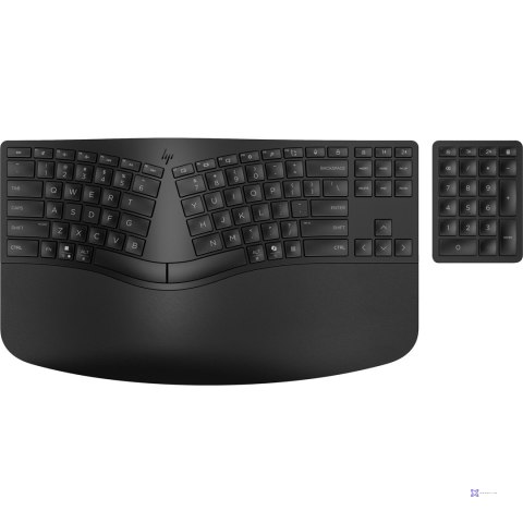 HP Klawiatura ergonomiczna bezprzewodowa + numeryczna 965 7E756AA czarna