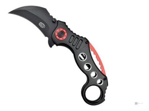 Nóż SCK Steel Claw Knives Karambit K29 czarno-czerw