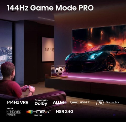 Telewizor Hisense 100E7Q Pro QLED 100" 4K Ultra HD 144Hz VIDAA Dolby Atmos Czarny
