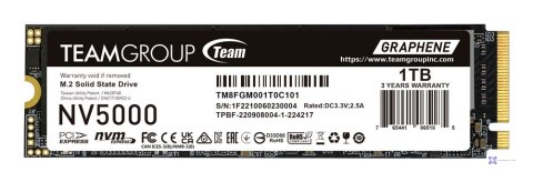 Dysk SSD Team Group NV5000 1TB M.2 PCIe NVMe Gen4 x