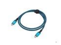 LANBERG KABEL USB-C M/M USB4 0.5M 240W 8K 60HZ CZARNO-NIEBIESKI