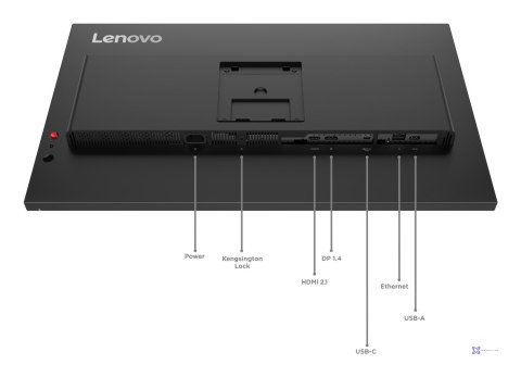 Lenovo ThinkVision T27UD-40 27"UHD IPS 60Hz 350nits AG USB HDMI DP RJ45 Eclipse Black 3Y OnSite