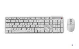 GEMBIRD BEZPRZEWODOWY ZESTAW KLAWIATURY + MYSZ SILENT KEY PRO BUSINESS, BIAŁY, UKŁAD RU