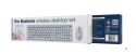 GEMBIRD BEZPRZEWODOWY ZESTAW KLAWIATURY + MYSZ SILENT KEY PRO BUSINESS, BIAŁY, UKŁAD RU