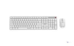GEMBIRD BEZPRZEWODOWY ZESTAW KLAWIATURY + MYSZ SILENT KEY PRO BUSINESS, BIAŁY, UKŁAD US