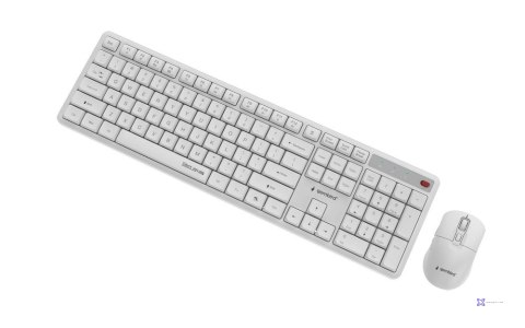 GEMBIRD BEZPRZEWODOWY ZESTAW KLAWIATURY + MYSZ SILENT KEY PRO BUSINESS, BIAŁY, UKŁAD US