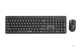 GEMBIRD BEZPRZEWODOWY ZESTAW KLAWIATURY +MYSZ SILENT KEY PRO BUSINESS, CZARNY, UKŁAD RU