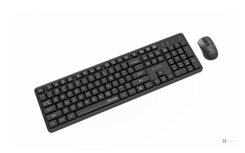 GEMBIRD BEZPRZEWODOWY ZESTAW KLAWIATURY + MYSZ SILENT KEY PRO BUSINESS, CZARNY, UKŁAD US