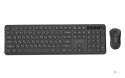 GEMBIRD BEZPRZEWODOWY ZESTAW KLAWIATURY + MYSZ SLIM PRO BUSINESS NA BIURKO, CZARNY, UKŁAD RU