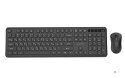 GEMBIRD BEZPRZEWODOWY ZESTAW KLAWIATURY + MYSZ SLIM PRO BUSINESS NA BIURKO, CZARNY, UKŁAD RU