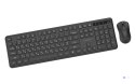 GEMBIRD BEZPRZEWODOWY ZESTAW KLAWIATURY + MYSZ SLIM PRO BUSINESS NA BIURKO, CZARNY, UKŁAD RU